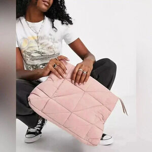 Topshop Pink Quilted Clutch